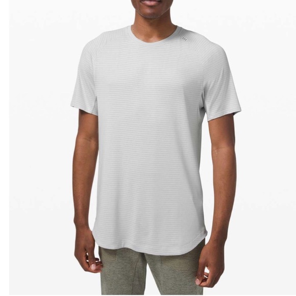 Lululemon Men’s Drysense Short Sleeve Training Tee Shirt in Heathered Vapor - Picture 1 of 13